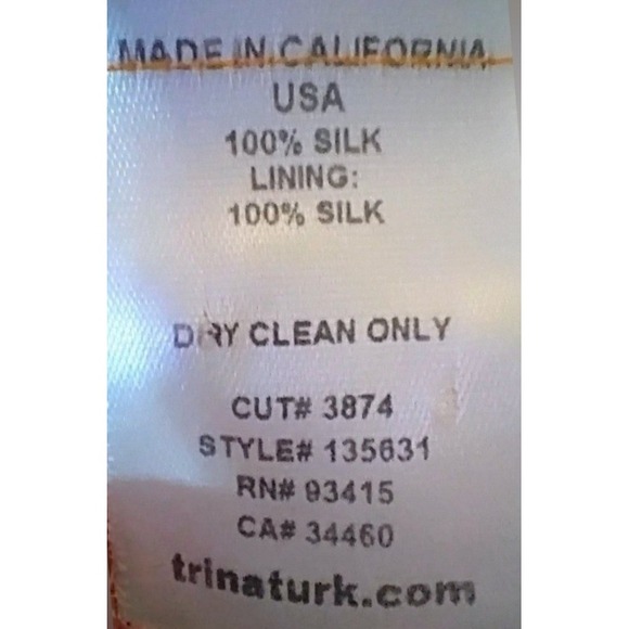 Trina Turk Size 8 Orange Pink Geometric Button Front Shift Dress Short Sleeve - Picture 4 of 4